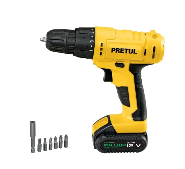 Taladro inalámbrico 3/8" Pretul