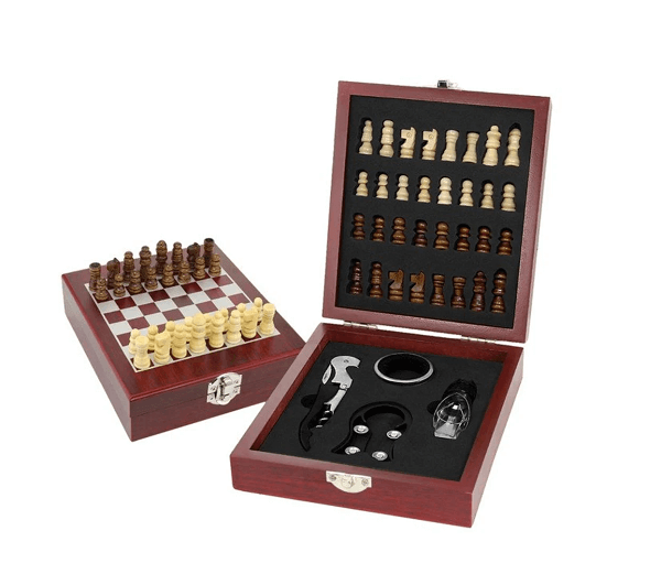 Juego para vino con Ajedrez