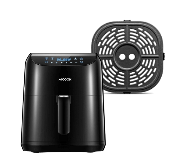 Freidora de aire digital Aicok de 5.5 litros.