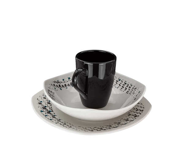 La vajilla de cerámica decorada con 9 piezas modelo Enko, ideal para tu hogar.