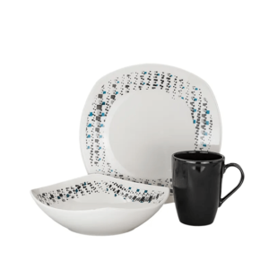 La vajilla de cerámica decorada con 9 piezas modelo Enko, ideal para tu hogar.