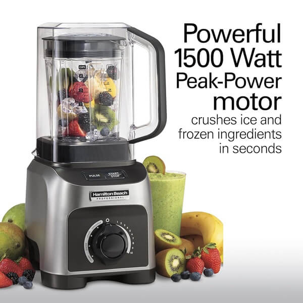 Licuadora Profesional Hamilton Beach 1500W con capelo aislante