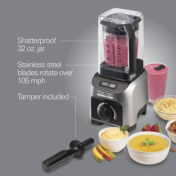 Licuadora Profesional Hamilton Beach 1500W con capelo aislante