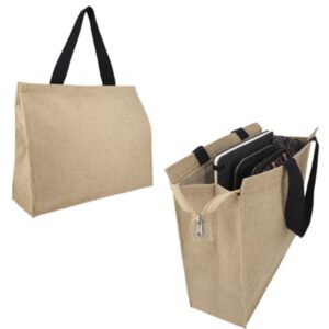 Bolsa de yute ecológica con cierre 4P ZIPPER