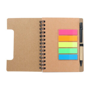 Mini libreta ecológica con bolígrafo 4P LORE
