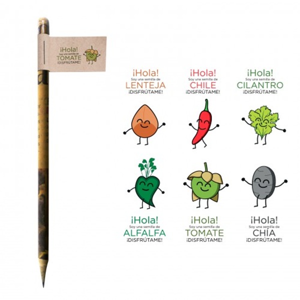 Lápiz ecológico con semillas 4P TLAMIA